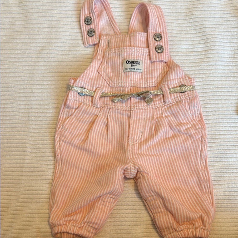 OshKosh B'gosh Pink Pinstripe Overalls